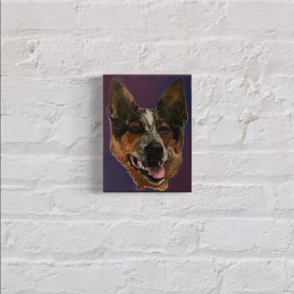 Portrait à l’huile d’un Blue heeler (bouvier australien ) 🐕 - Picture 2 of 2